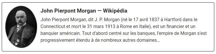 John Pierpont Morgan, article Wikipédia